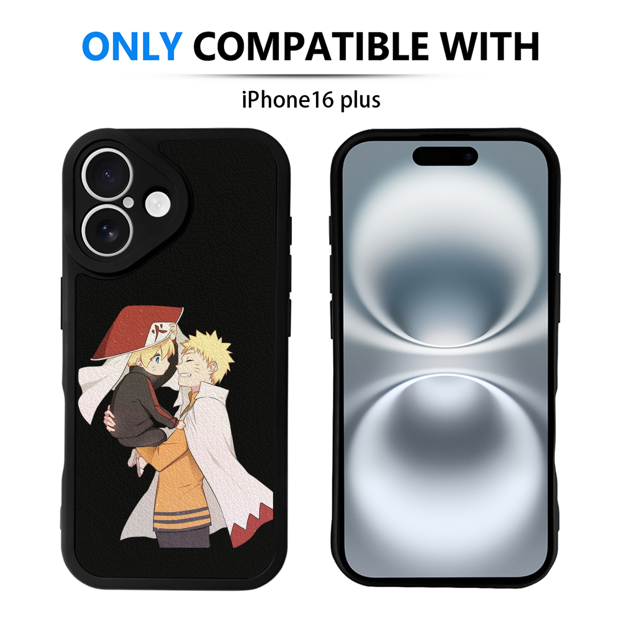 （画像用） NARUTO -ナルト- うずまき ナルト Uzumaki Naruto 【iPhone 16シリーズ対応】シリコンスマホケース（レザー調） 材質：シリコン